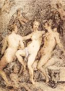 GOES, Hugo van der Venus between Ceres and Bacchus dsg painting